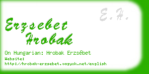 erzsebet hrobak business card
